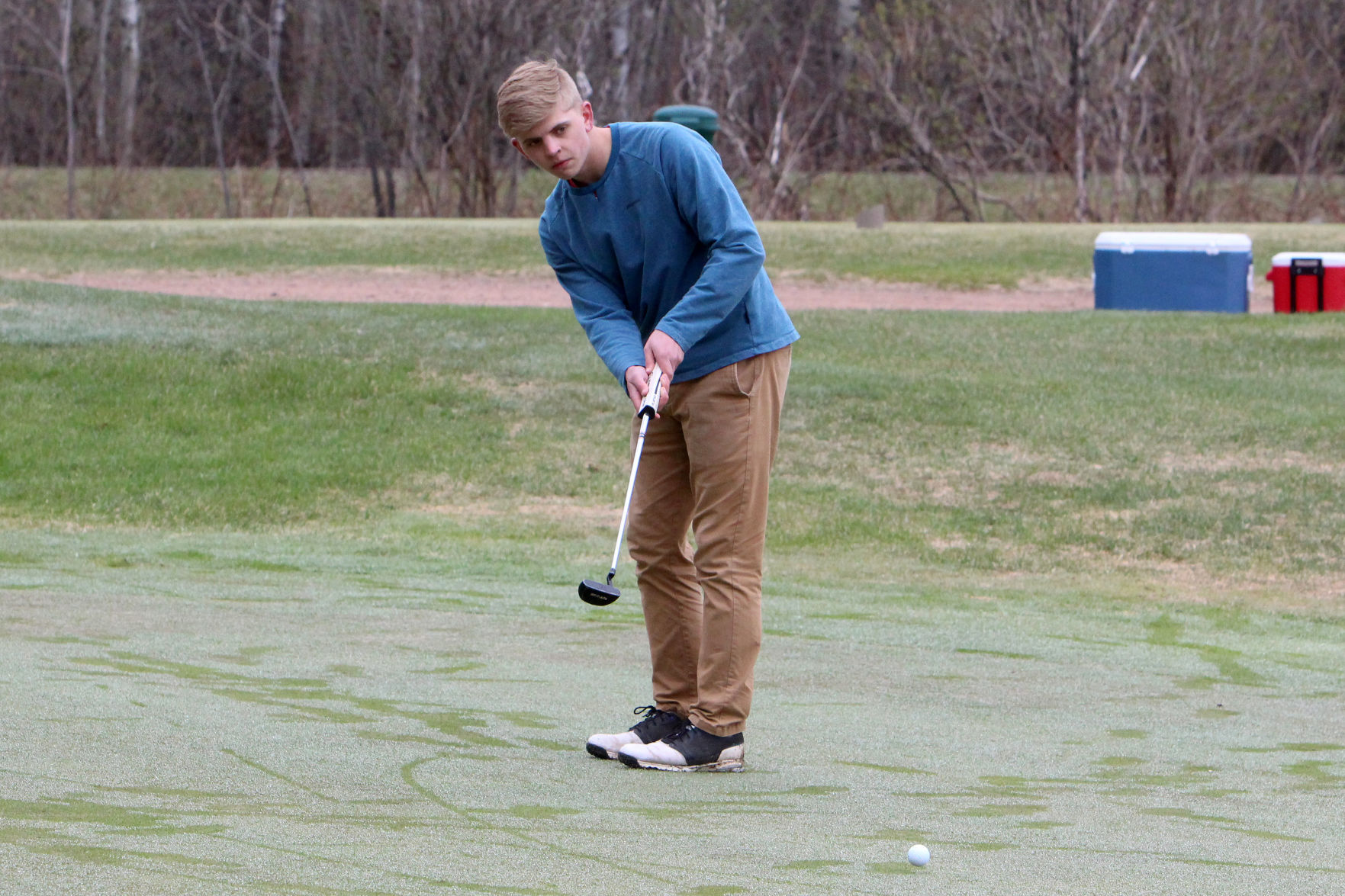 Cloverbelt-Dairyland boys golf invite at Lake Wissota golf 4-29-19